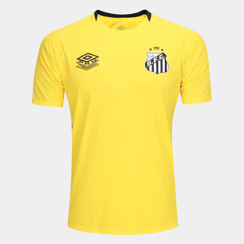 Camisa Santos 25/26 Treino Umbro Masculina - Amarelo+Preto
